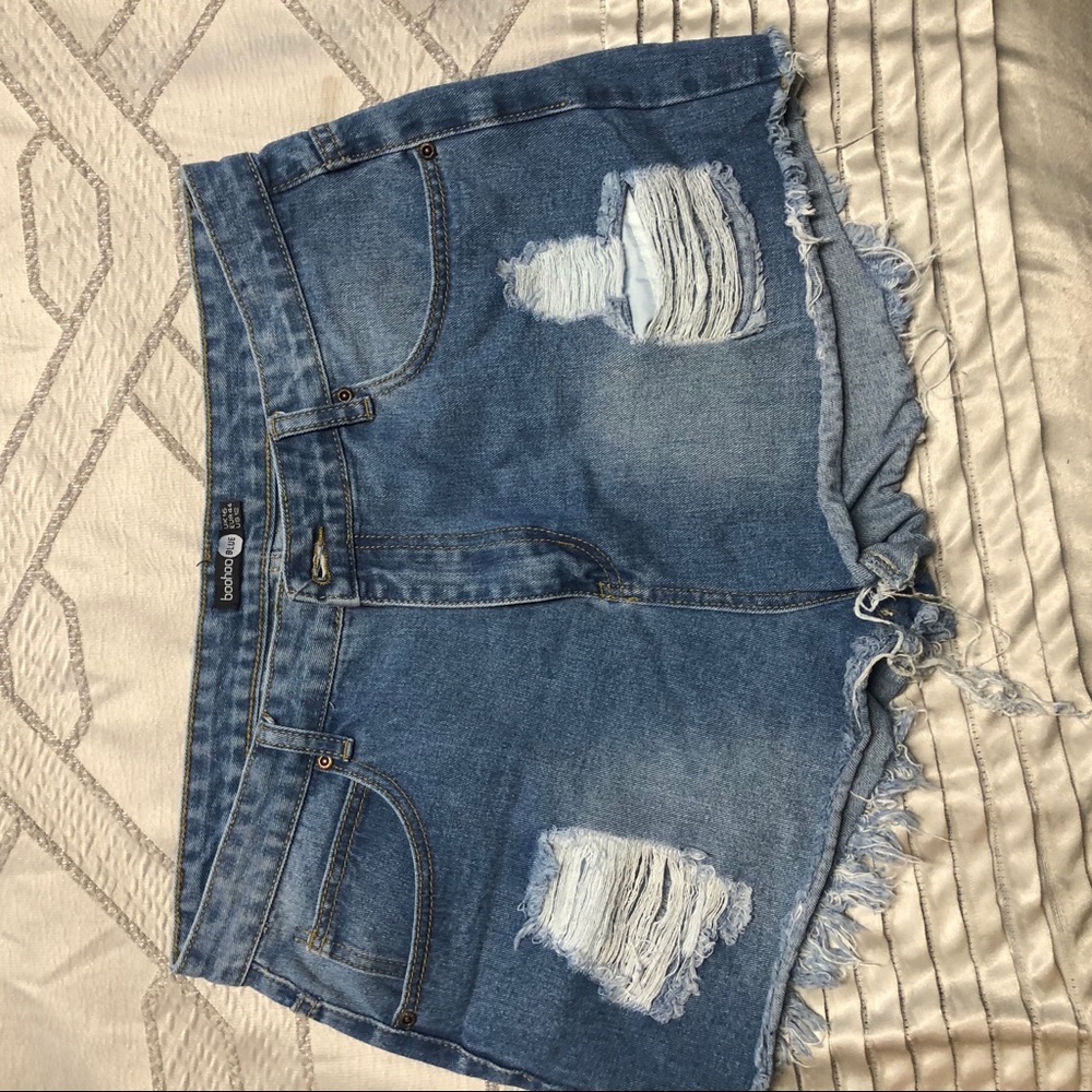 Denim Distress Shorts